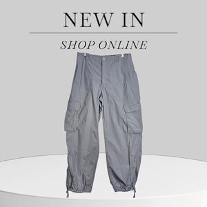 Abercrombie & Fitch Gray Cargo Pants Y2K Streetwear Utility Joggers Medium